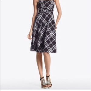 WHBM Plaid Strapless Dress